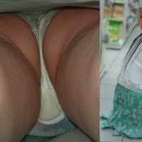 人妻専用の逆さ撮り職人が撮ったパンチラ画像ｗｗｗプーーンとニオイがしそうなパンツｗｗｗ